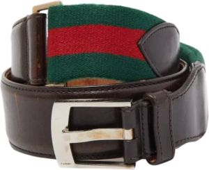 Gucci Vintage Pre-owned Leather belts Bruin Dames