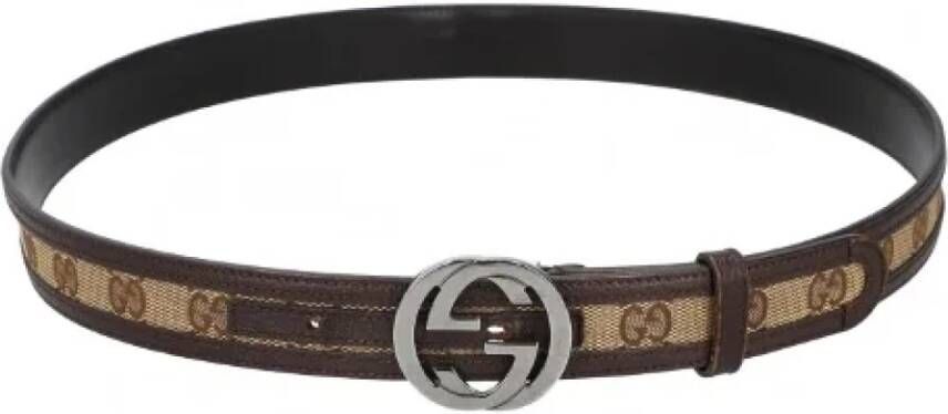 Gucci Vintage Pre-owned Leather belts Bruin Unisex