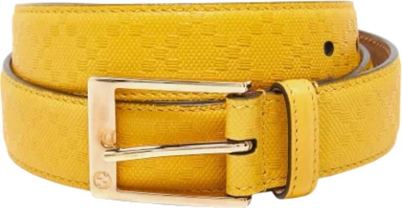 Gucci Vintage Pre-owned Leather belts Geel Dames