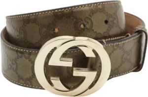 Gucci Vintage Pre-owned Leather belts Groen Dames