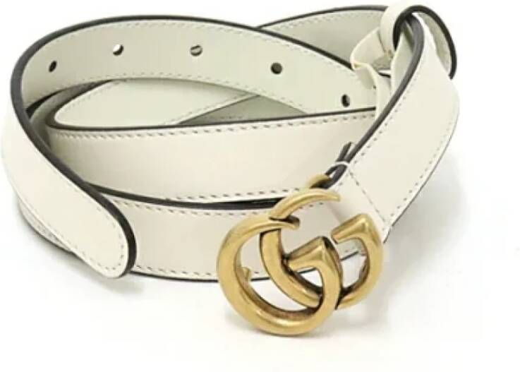 Gucci Vintage Pre-owned Leather belts Wit Dames
