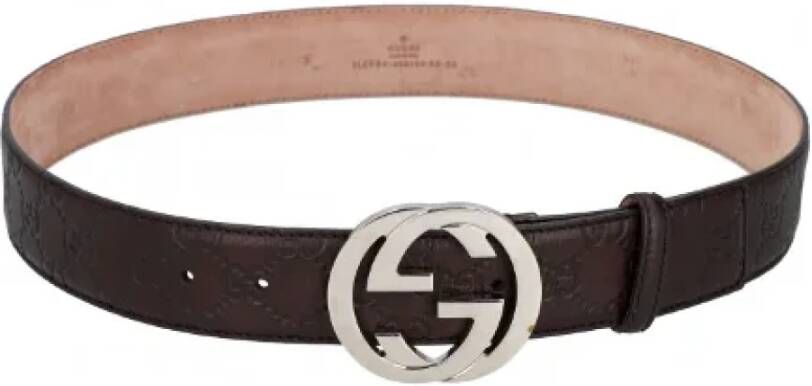 Gucci Vintage Pre-owned Leather belts Zwart Dames