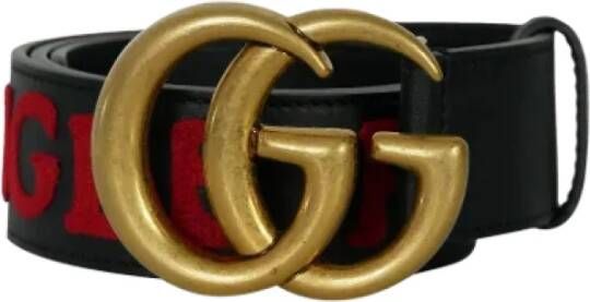 Gucci Vintage Pre-owned Leather belts Zwart Heren