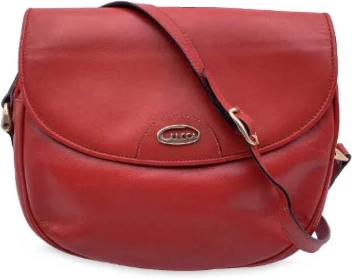 Gucci Vintage Pre-owned Leather crossbody-bags Rood Dames