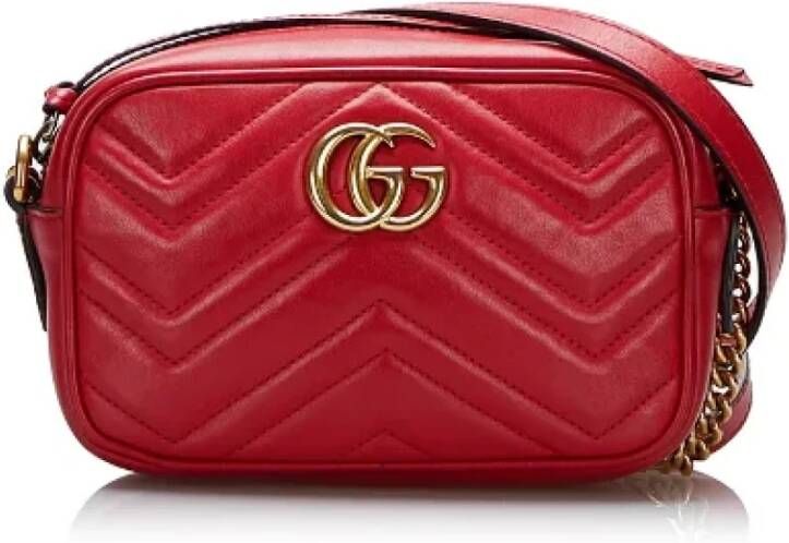Gucci Vintage Pre-owned Leather crossbody-bags Rood Dames