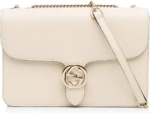 Gucci Vintage Pre-owned Leather crossbody-bags White Dames