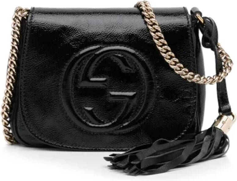 Gucci Vintage Pre-owned Leather crossbody-bags Zwart Dames