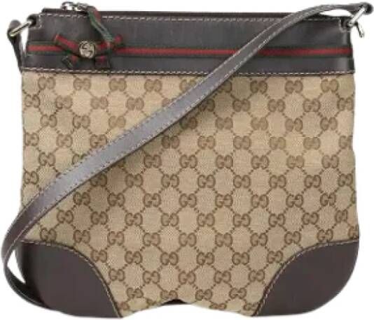Gucci Vintage Pre-owned Leather gucci-bags Bruin Dames