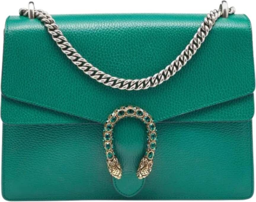 Gucci Vintage Pre-owned Leather gucci-bags Groen Dames