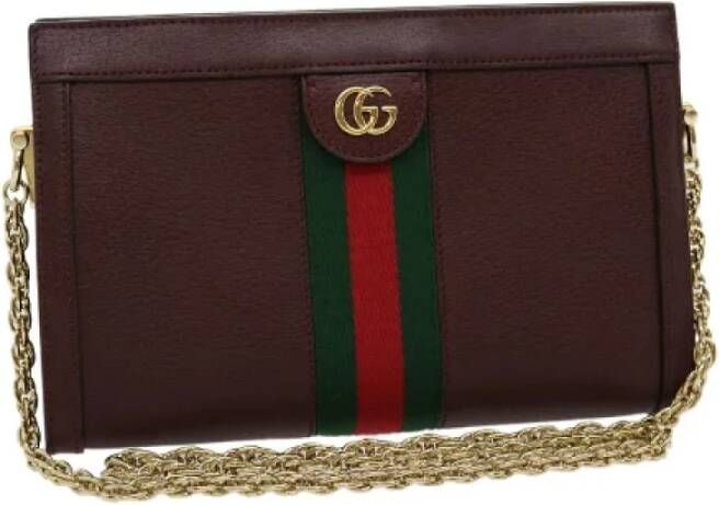 Gucci Vintage Pre-owned Leather gucci-bags Rood Dames