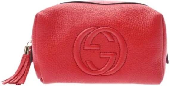 Gucci Vintage Pre-owned Leather gucci-bags Rood Dames
