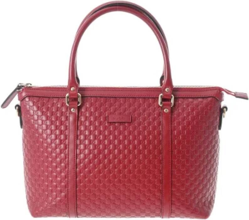 Gucci Vintage Pre-owned Leather gucci-bags Rood Dames