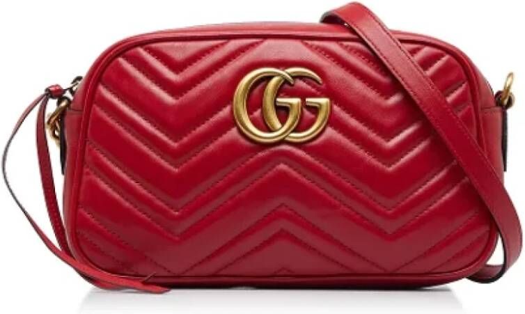 Gucci Vintage Pre-owned Leather gucci-bags Rood Dames