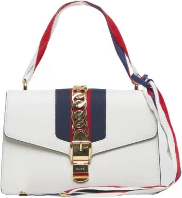 Gucci Vintage Pre-owned Leather gucci-bags Wit Dames