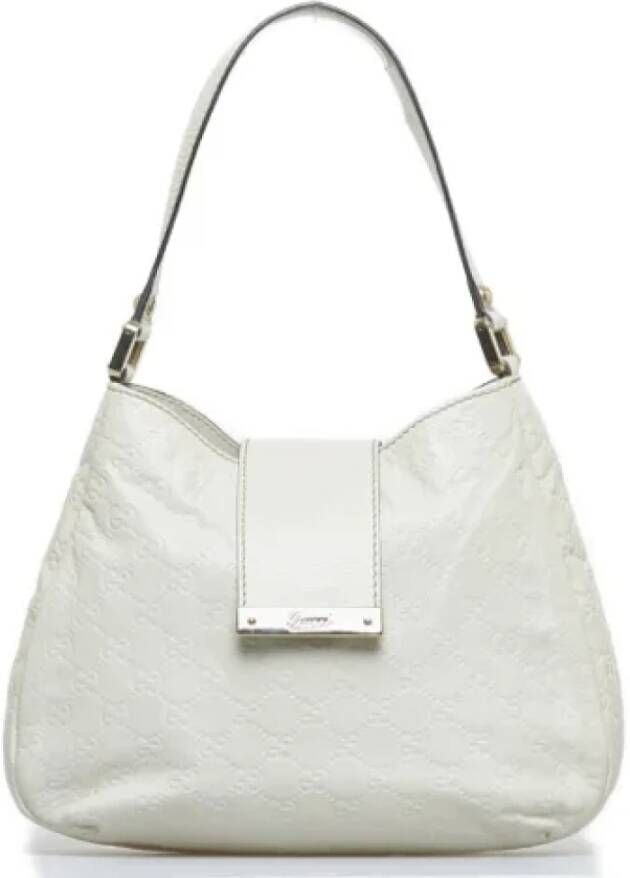 Gucci Vintage Pre-owned Leather gucci-bags Wit Dames