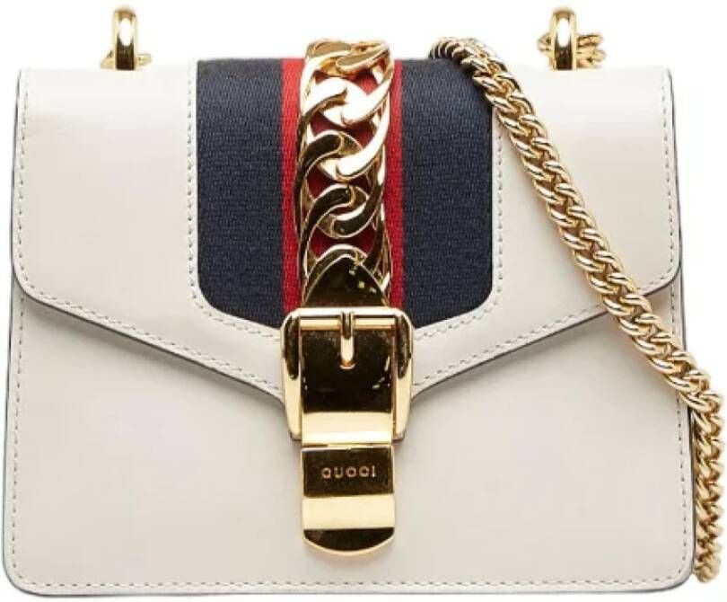 Gucci Vintage Pre-owned Leather gucci-bags White Dames