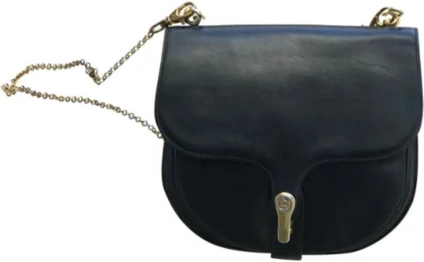 Gucci Vintage Pre-owned Leather gucci-bags Zwart Dames