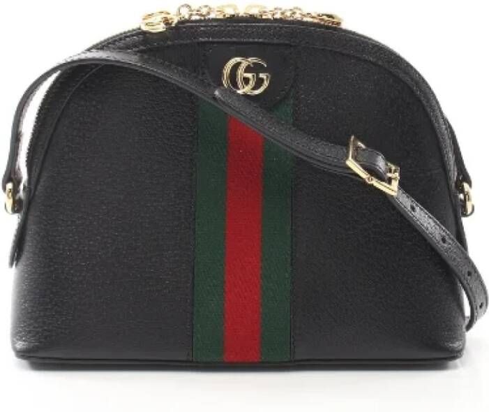 Gucci Vintage Pre-owned Leather gucci-bags Zwart Dames