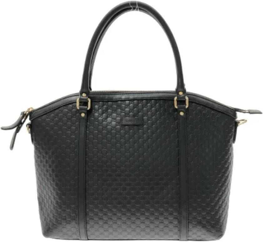 Gucci Vintage Pre-owned Leather gucci-bags Zwart Dames