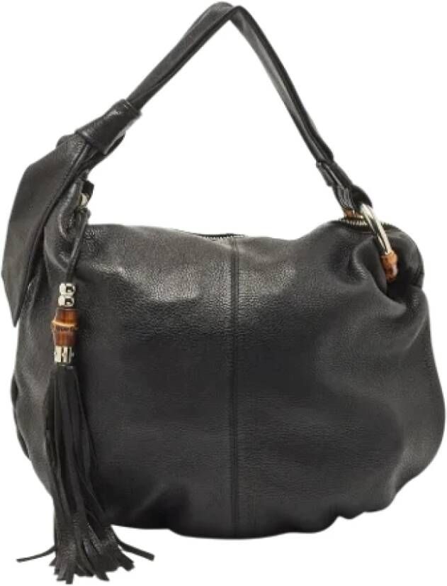 Gucci Vintage Pre-owned Leather gucci-bags Zwart Dames