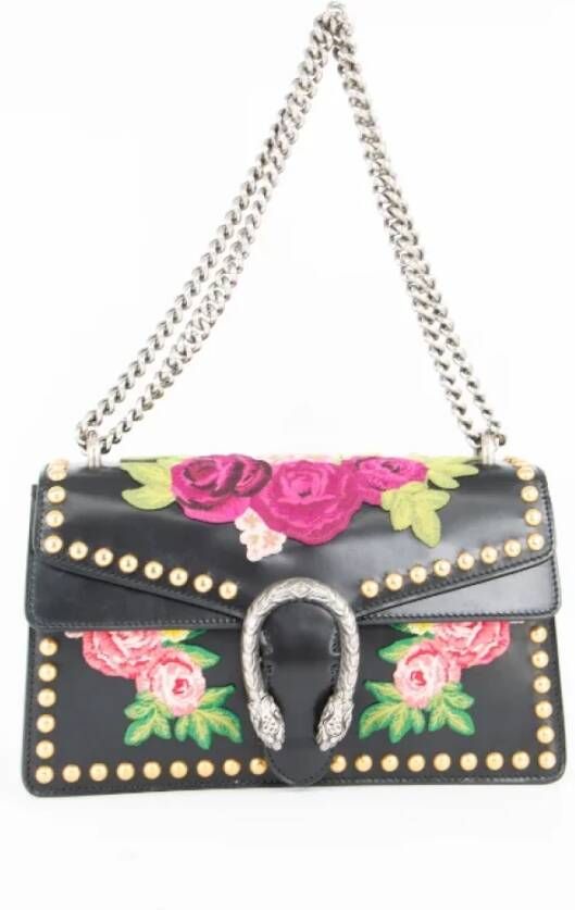 Gucci Vintage Pre-owned Leather gucci-bags Zwart Dames