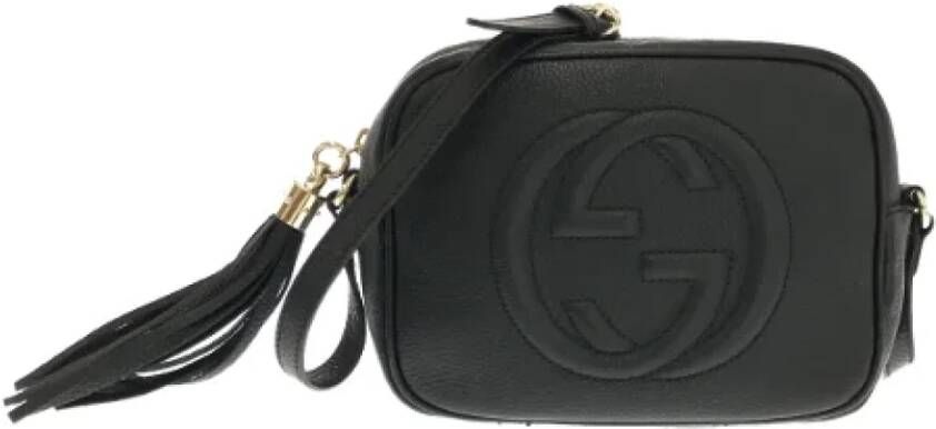 Gucci Vintage Pre-owned Leather gucci-bags Zwart Dames