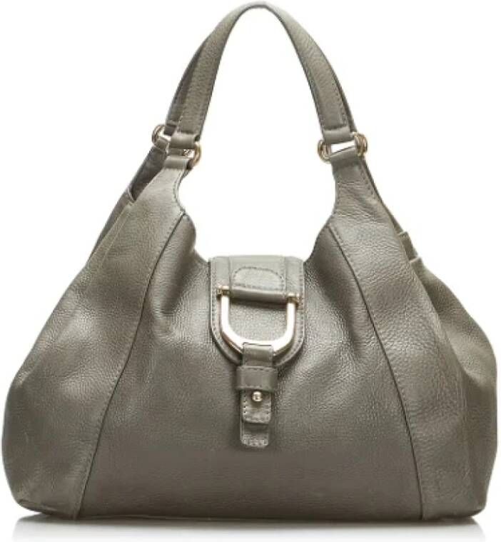 Gucci Vintage Pre-owned Leather handbags Grijs Dames