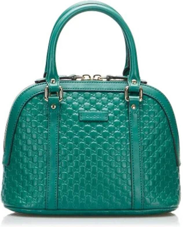 Gucci Vintage Pre-owned Leather handbags Groen Dames