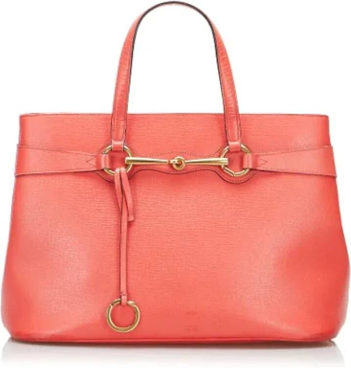 Gucci Vintage Pre-owned Leather handbags Oranje Dames
