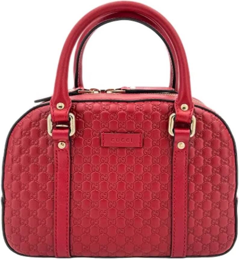 Gucci Vintage Pre-owned Leather handbags Rood Dames