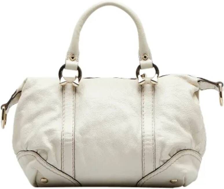 Gucci Vintage Pre-owned Leather handbags White Dames