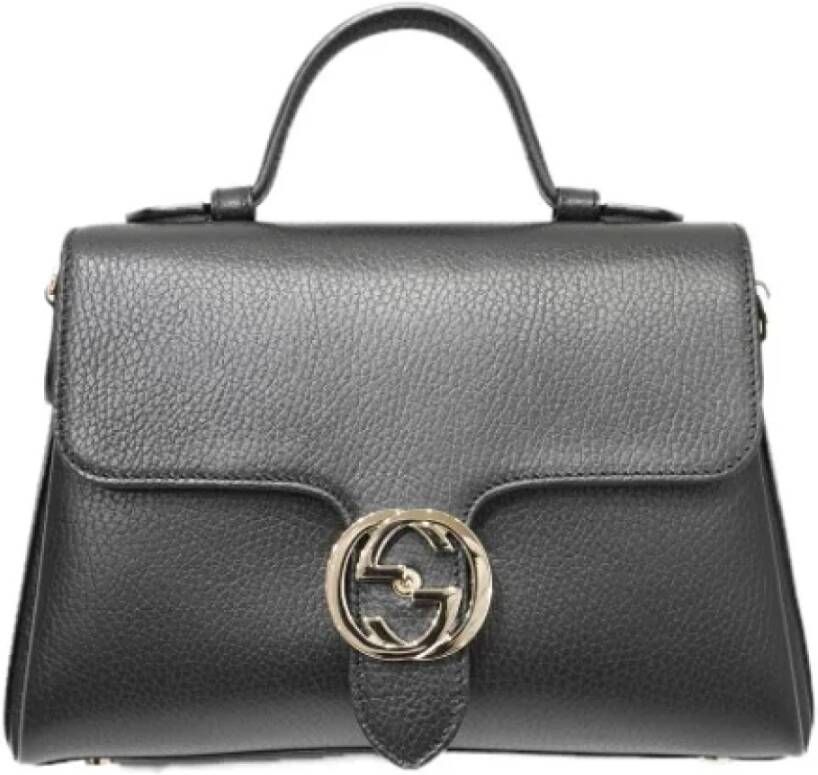 Gucci Vintage Pre-owned Leather handbags Zwart Dames