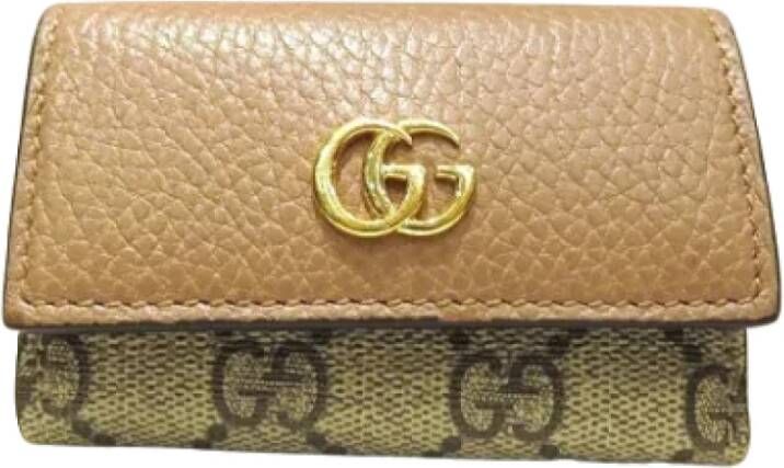 Gucci Vintage Pre-owned Leather home-office Beige Dames