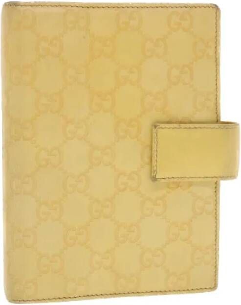 Gucci Vintage Pre-owned Leather home-office Yellow Dames