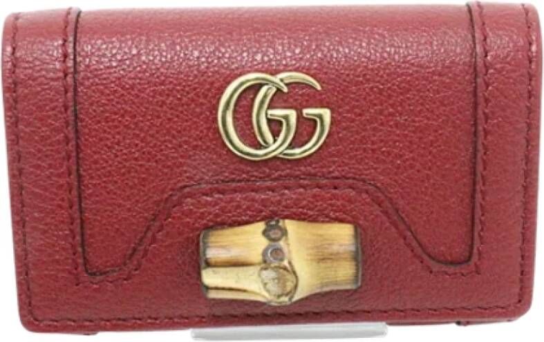 Gucci Vintage Pre-owned Leather key-holders Rood Dames