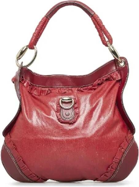 Gucci Vintage Pre-owned Leather shoppers Rood Dames