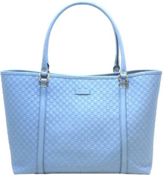 Gucci Vintage Pre-owned Leather totes Blauw Dames