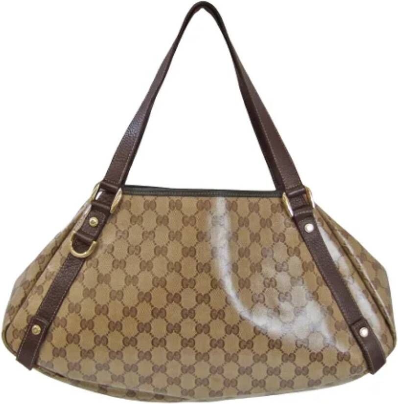 Gucci Vintage Pre-owned Leather totes Bruin Dames