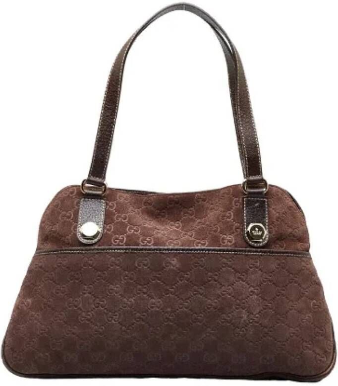 Gucci Vintage Pre-owned Leather totes Bruin Dames