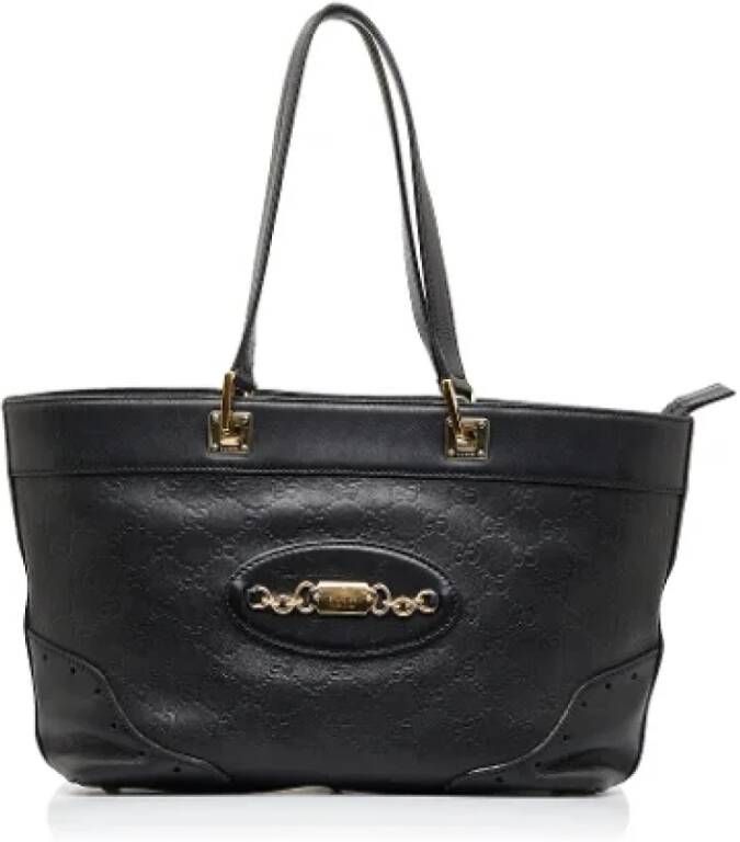 Gucci Vintage Pre-owned Leather totes Zwart Dames