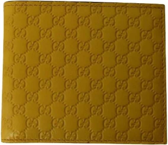 Gucci Vintage Pre-owned Leather wallets Geel Dames