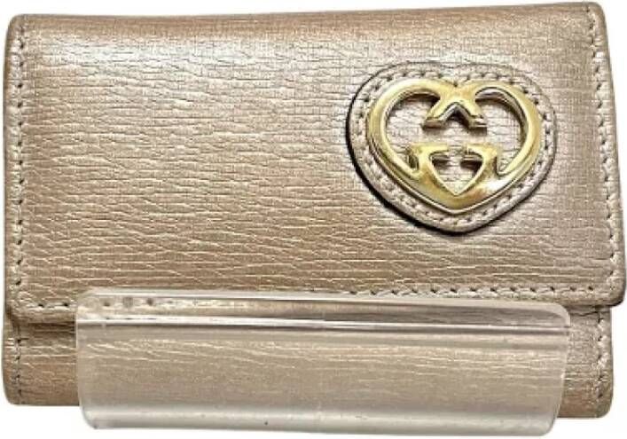 Gucci Vintage Pre-owned Leather wallets Geel Dames