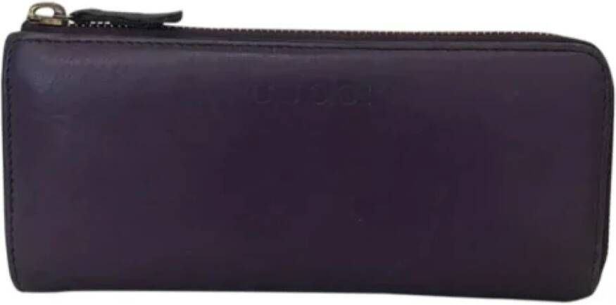 Gucci Vintage Pre-owned Leather wallets Purple Dames