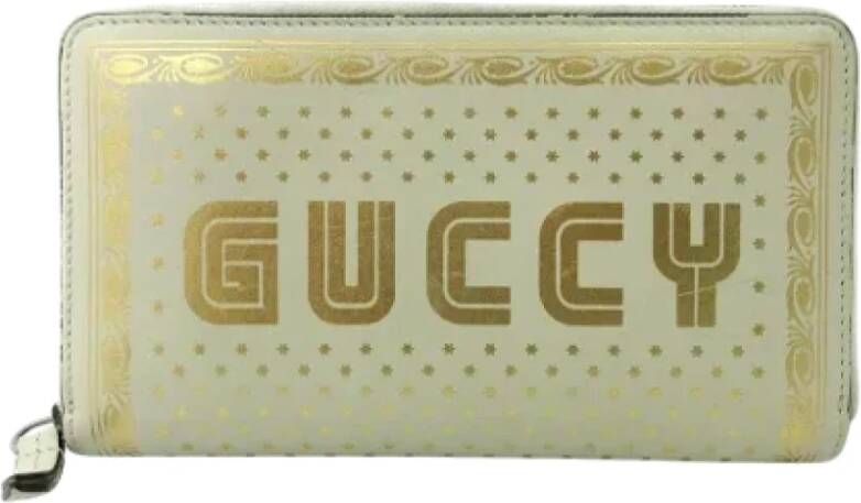 Gucci Vintage Pre-owned Leather wallets Wit Dames