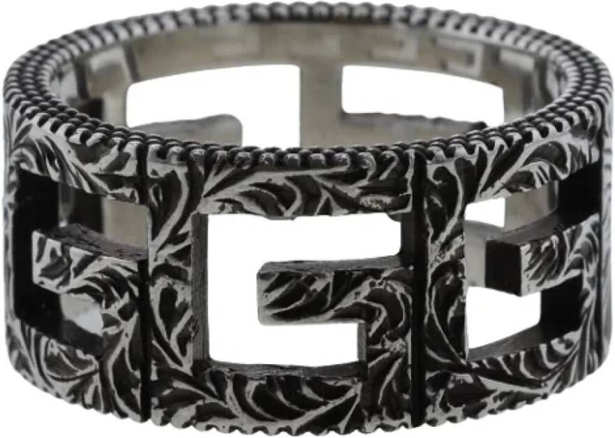 Gucci Vintage Pre-owned Metal rings Grijs Dames