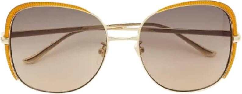 Gucci Vintage Pre-owned Metal sunglasses Bruin Dames