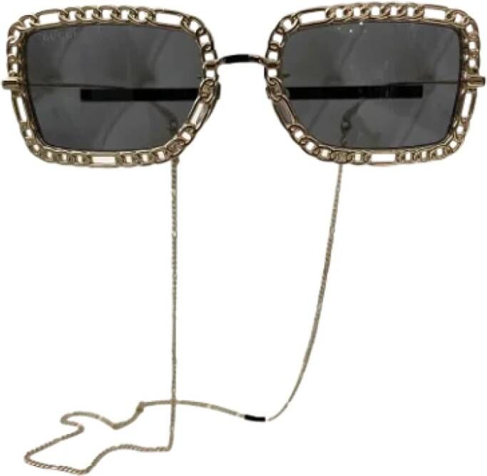 Gucci Vintage Pre-owned Metal sunglasses Zwart Dames