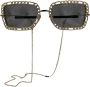 Gucci Vintage Pre-owned Metal sunglasses Zwart Dames - Thumbnail 1