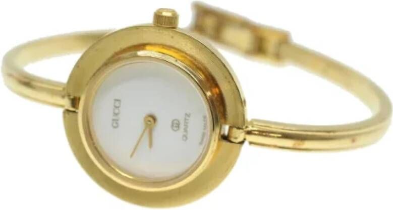 Gucci Vintage Pre-owned Metal watches Geel Dames