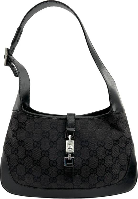 Gucci Vintage Pre-owned Monogram Jackie Small Shoulder Bag Black Zwart Dames